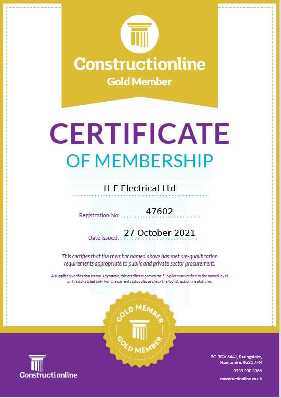 Gold Member Constructionline Contractor in the UK