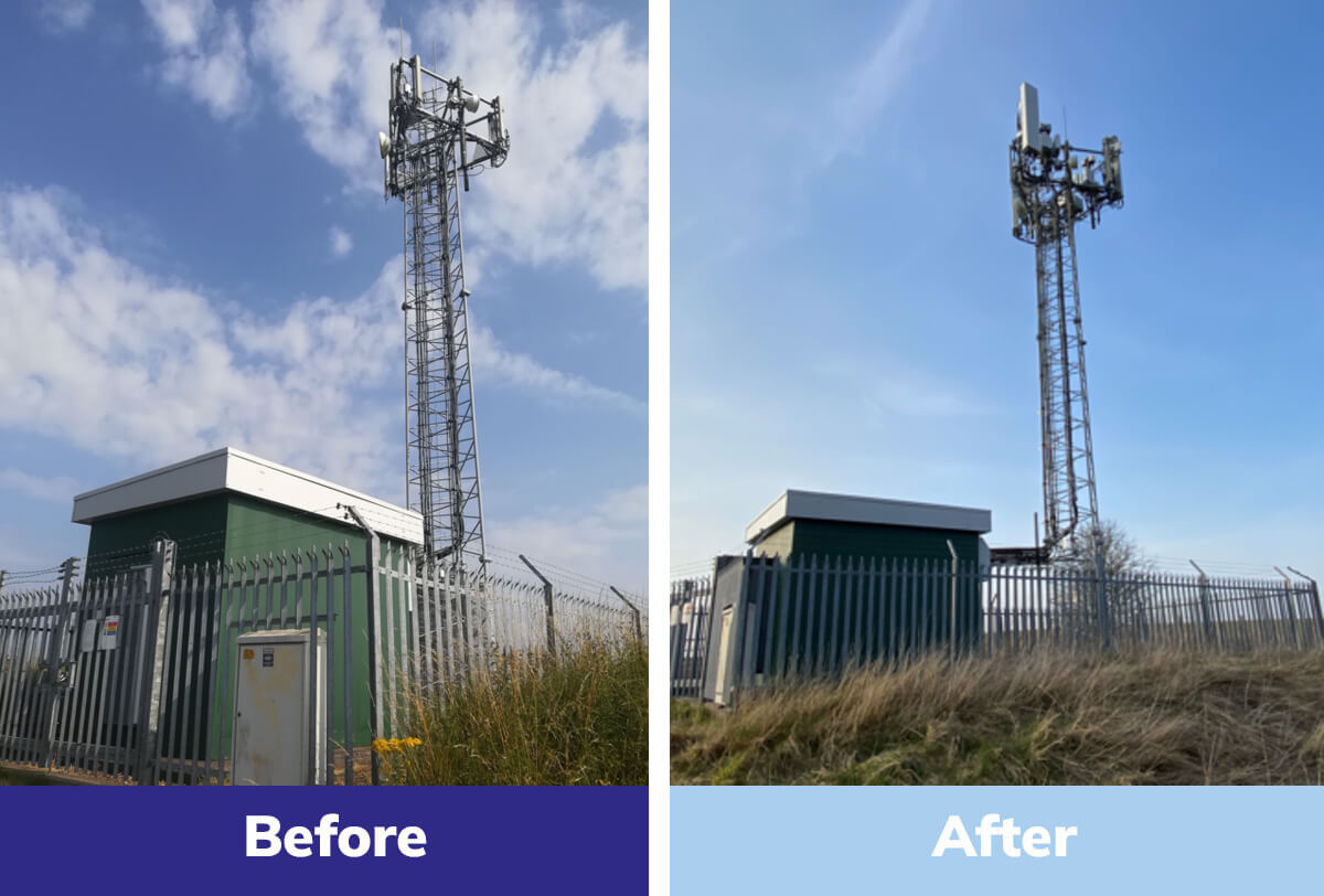 before and after of 5g installation
